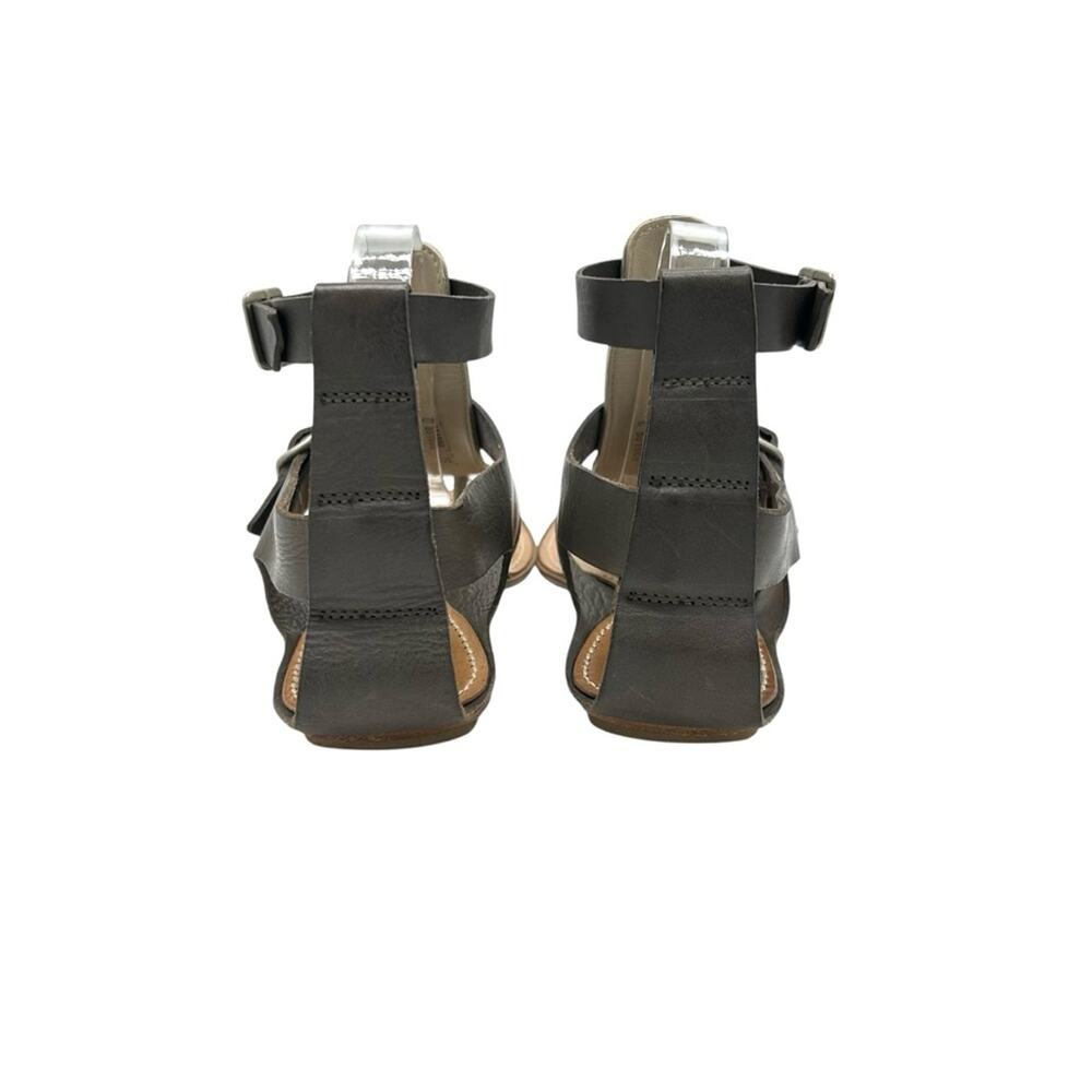 Attilio Giusti Leombruni Sandals Velour Stone EU39 = US Size 8.5 Made in Italy - Picture 3 of 12